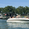 Boaters head out on Table Rock Lake during the holiday weekend